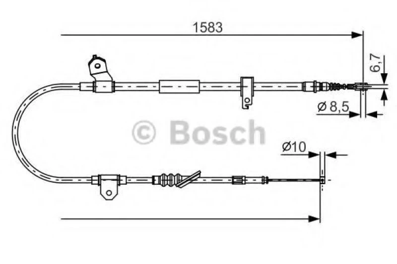 Image of Handbrake cable Bosch 1 987 482 296