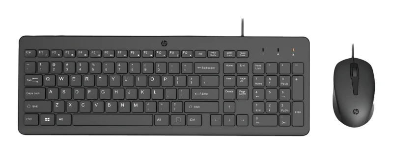 Image of HP 150 WIRED MOUSE/KB COMBO FR keyboard Mouse included USB Black