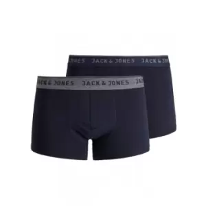 image of Jack & Jones 2 Pack of Boxer Short Trunks - Navy - Large TJ Hughes