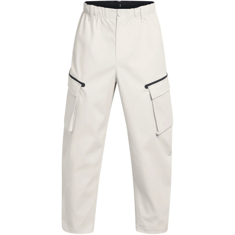 Image of Under Armour Mens Open Hem Woven Joggers White male L