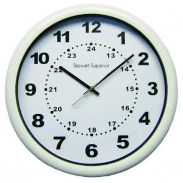 Image of Contemporary White Acrylic Cased Clock SS0007 DYNSS0007