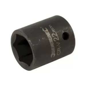 image of Silverline 895642 Impact Socket 1/2" Drive 6pt Metric 22mm