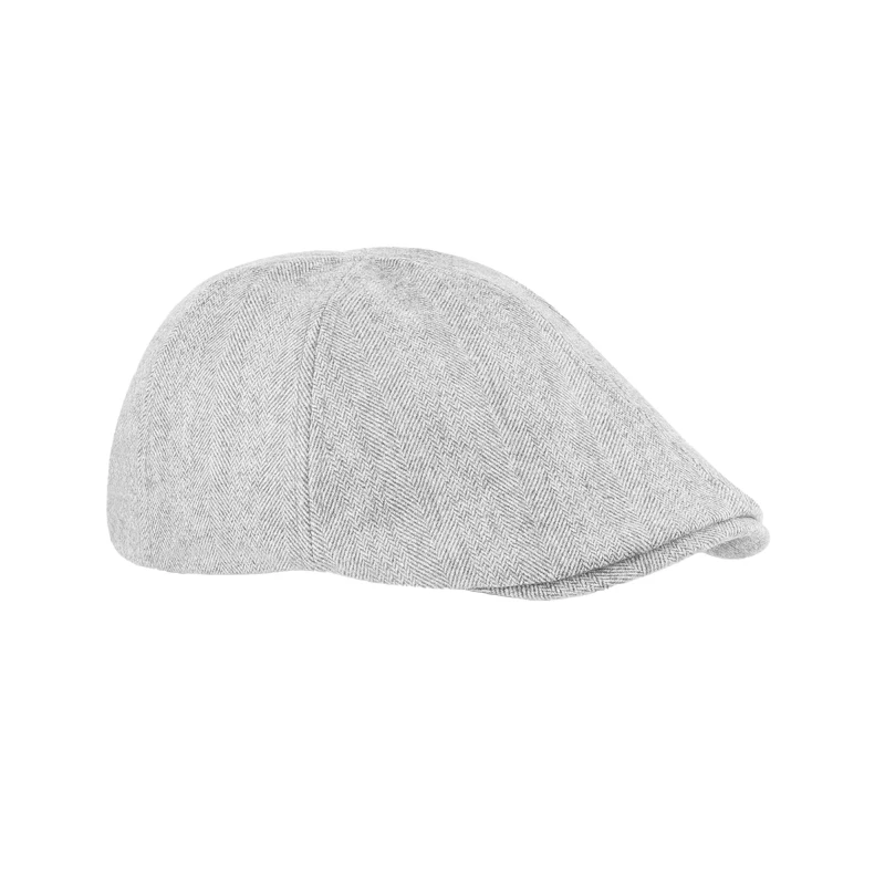 Image of Beechfield Beechfield Men Ivy Flat Cap in Light Grey Light Grey One Size Male 5063377408140