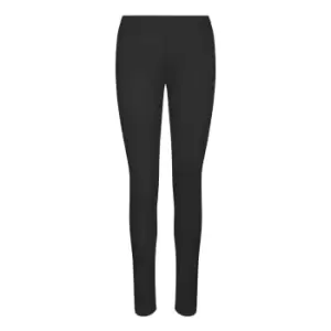 Image of AWDis Just Cool Womens Girlie Workout Leggings (L) (Jet Black)