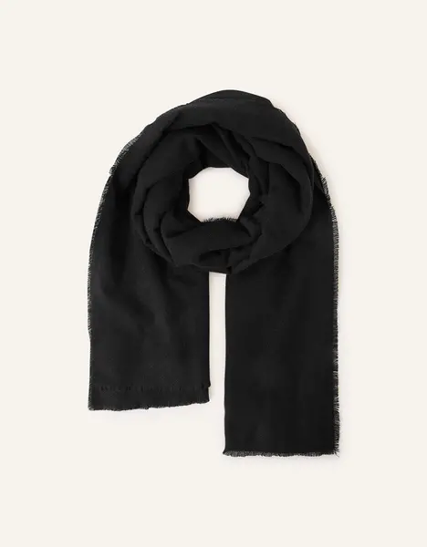 image of Accessorize Grace Super-Soft Blanket Scarf Black