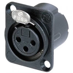 Image of XLR connector Sleeve socket straight pins Number of pins 3 Black Neutrik NC3FD LX B