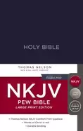 Image of nkjv pew bible large print hardcover blue red letter edition
