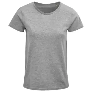 Image of SOLS Womens/Ladies Crusader Marl Organic T-Shirt (3XL) (Grey)