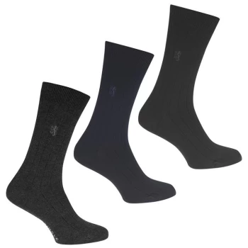 Image of Pringle Lanark Crew Socks - Blk/Nvy/Grey
