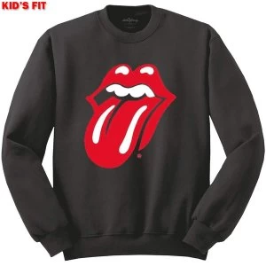 image of The Rolling Stones - Classic Tongue Kids 12 - 13 Years Sweatshirt - Black