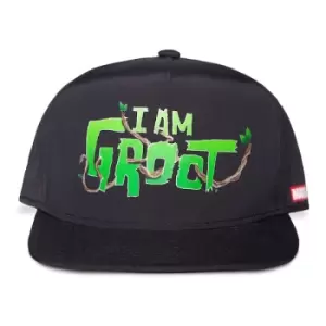 Image of Marvel Guardians Of The Galaxy - I Am Groot Childrens Snapback Cap - Black