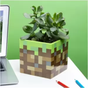 image of Minecraft Grass Block Pen / Plant Pot