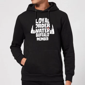 image of The Flintstones Loyal Order Of Water Buffalo Member Hoodie - Black - S