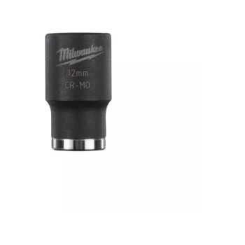 image of .milwaukee. - Milwaukee SHOCKWAVE Standard 1/2' 12mm Impact Duty Hexagon Socket