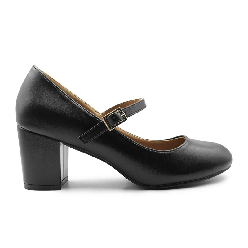 Image of Where's That From 'Araceli' Block Heel Mary Jane Pumps Black