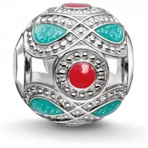 Thomas Sabo Karma Beads Turquoise And Red Ethnic Bead