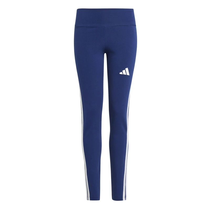 Image of adidas Girls Essentials 3-Stripes Leggings - Blue Blue 11 - 12 Years