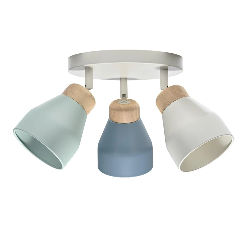 Image of Happy Homewares Contemporary Scandinavian Designed Triple Spot Ceiling Light Multicolor Unisex