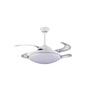 image of Klon 112cm 4 Blade LED Ceiling Fan 36W 4000K White