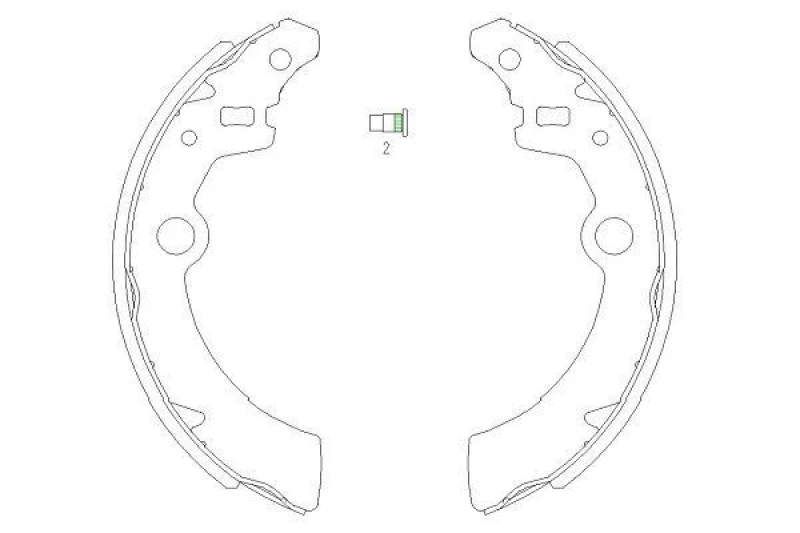 Image of KAVO PARTS Brake Shoe Set KAVO PARTS KBS-8907