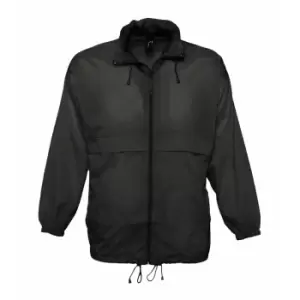 Image of SOLS Unisex Surf Windbreaker Lightweight Jacket (XXL) (Black)