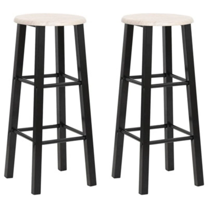 Image of VIDAXL Bar Stools 2 pcs Black mdf Vidaxl 284388