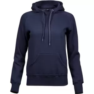 image of Tee Jays Womens/Ladies Raglan Hooded Sweatshirt (L) (Navy)