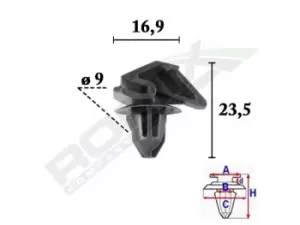 Image of ROMIX Clip, trim-/protection strip FORD C70616 1692599,W790225S900