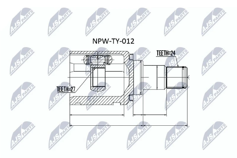 Image of NTY CV joint kit NTY NPW-TY-012