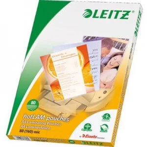 Image of Leitz Laminate sheet A4 80 micron glossy 100 pcs