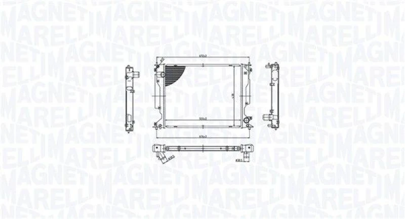 Image of MAGNETI MARELLI Engine radiator MAGNETI MARELLI 350213212400