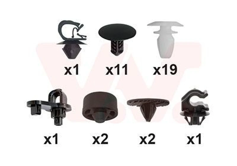 Image of VAN WEZEL Mounting Kit, bonnet VAN WEZEL 1511797