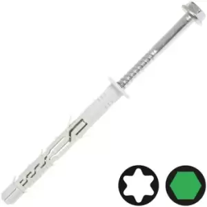 Image of DEWALT - 10 x 100mm Hex Head Frame Fixing - Pack of 50 - Silver