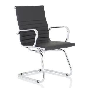 image of Trexus Nola Cantilever Chair Bonded Leather Black Ref OP000224