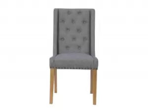 Image of Kenmore Avalon Light Grey Fabric Dining Chair