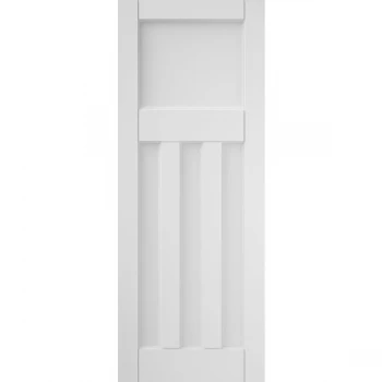 image of JELD-WEN Curated Deco 3 Panel White Primed Internal Door - 1981mm x 686mm (78 inch x 27 inch)