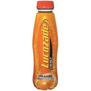 Image of Lucozade Energy 380ml Orange Drink Bottle Pack of 24 40016
