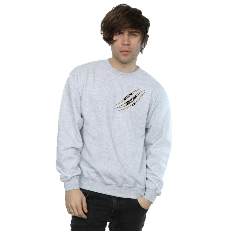 Image of Supernatural Supernatural Men Symbol Scratch Sweatshirt in Grey Size: Small Grey S Male 5057245670975
