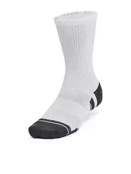 Image of Under Armour Performance Tech 3pk Crew Socks - White Size M Men