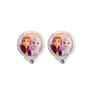 image of Disney Frozen II Anna & Elsa Silver Plated Earrings