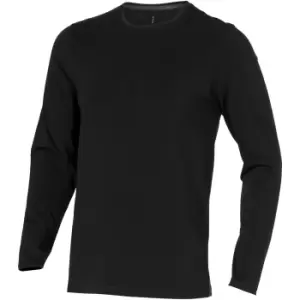 image of Elevate Mens Ponoka Long Sleeve T-Shirt (L) (Solid Black)