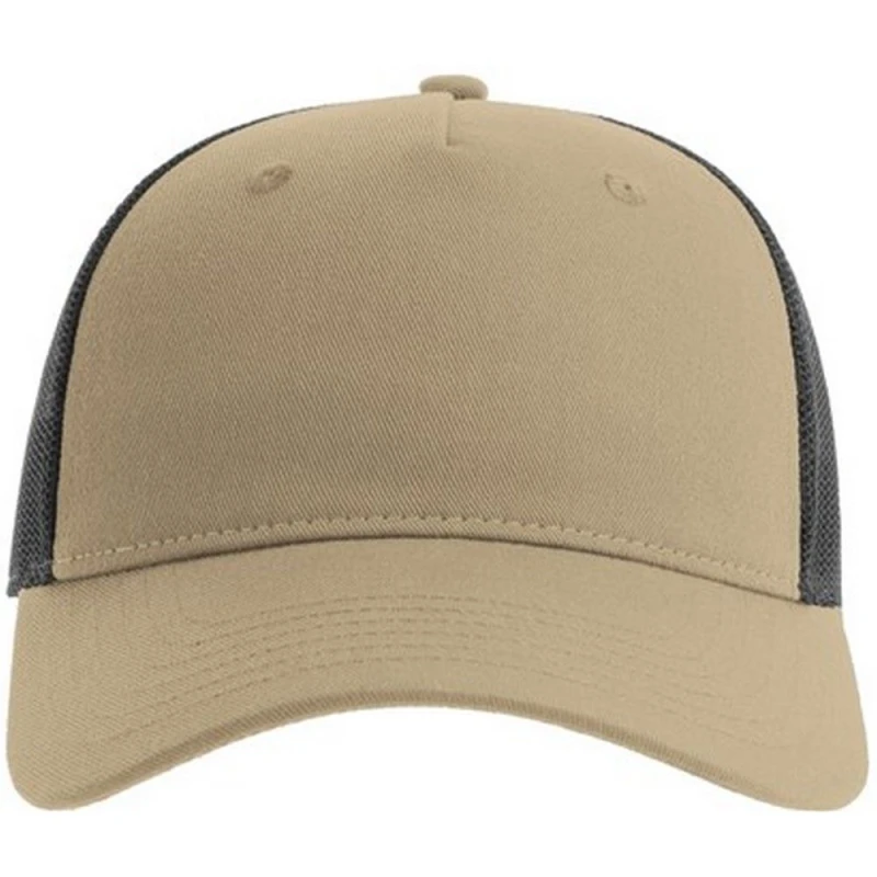 Image of Atlantis Atlantis Men Zion 6 Panel Trucker Cap in Khaki Khaki One Size Male 5063107614841