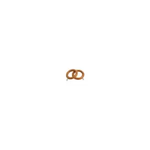 Image of Wooden Curtain Pole Ring Hooks with Eyes4 Antique Pine Rings