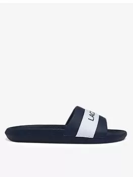 image of Lacoste Croco Slide 0721 1 Cma Slide, Navy/White, Size 7, Men