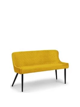 image of Julian Bowen Luxe High Back Bench - Mustard