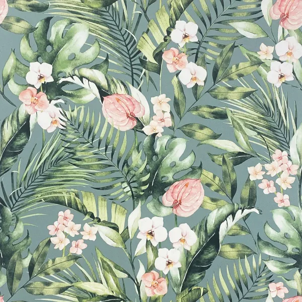 Tropical Floral Wallpaper