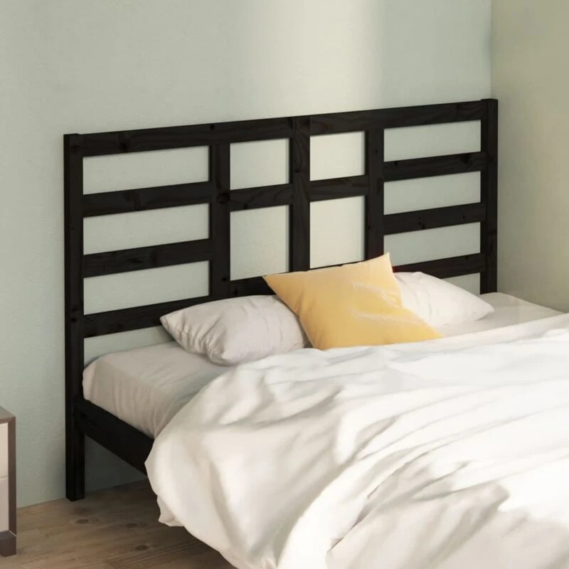 Image of VIDAXL Bed Headboard Black 166x4x104cm Solid Wood Pine Vidaxl 8720286951972