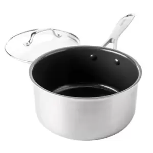 image of Green Pan Elements Ceramic Non-Stick Saucepan - Silver