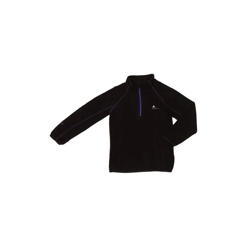 Image of Peak Mountain Micro fleece half zip sweatshirt for girls Peak Mountain Fafine Noir Female 8 ans FAFINE/AF/1-NOIR