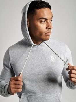 image of Gym King Basis Overhead Hoodie - Grey Marl